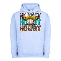 Pigment Grape Ice howdy howdy howdy western bull skull Urban Hoodie - texasbilliewilder