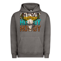 Pigment Tornado howdy howdy howdy western bull skull Urban Hoodie - texasbilliewilder