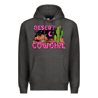 Charcoal Heather desert cowgirl Premium Hoodie - Zillion Design Studio