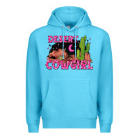 Ocean Blue desert cowgirl Premium Hoodie - Zillion Design Studio