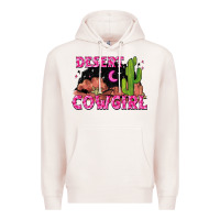 Pale Pink desert cowgirl Premium Hoodie - Zillion Design Studio