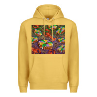 Antique Gold Mardi gras king cake and crawfish Premium Hoodie - RanaPortraitStore