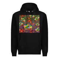 Black Mardi gras king cake and crawfish Premium Hoodie - RanaPortraitStore