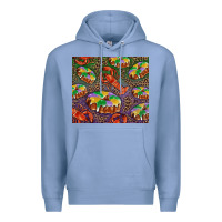 Colony Blue Mardi gras king cake and crawfish Premium Hoodie - RanaPortraitStore