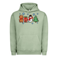 Pigment Oil Green christmas gingerbread cookies Urban Hoodie - Zillion Design Studio