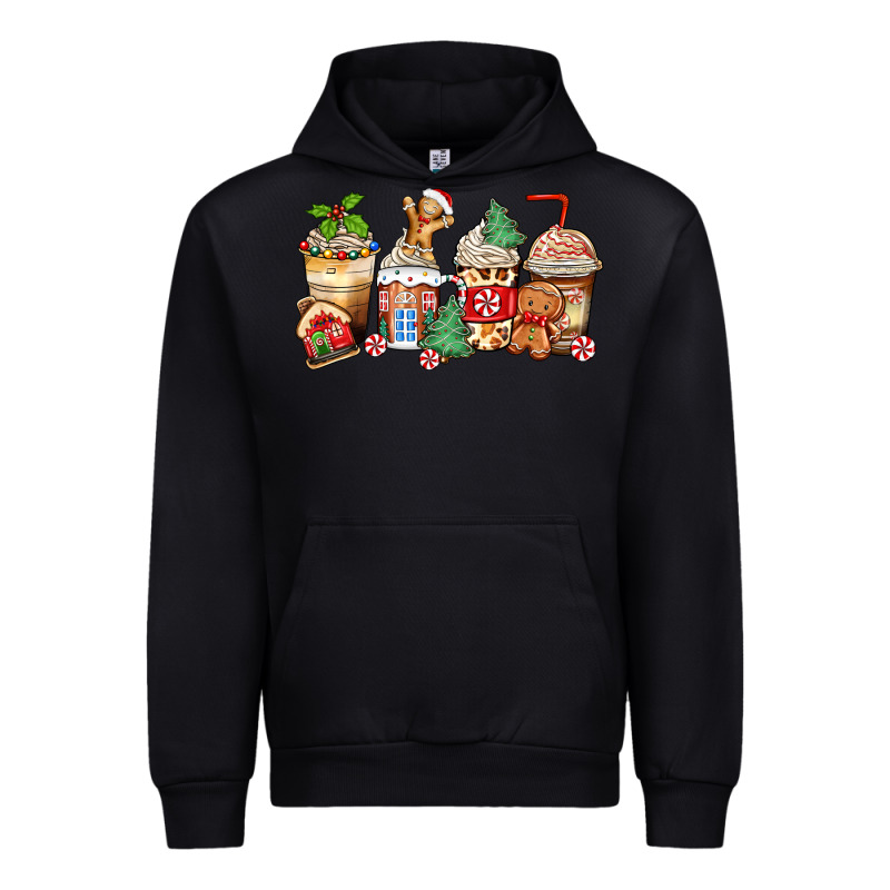 Christmas Gingerbread Coffee Cups Urban Hoodie by Zillion Design Studio | Teevron