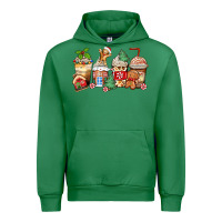 Emerald christmas gingerbread coffee cups Urban Hoodie - Zillion Design Studio