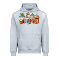 Heather Grey christmas gingerbread coffee cups Urban Hoodie - Zillion Design Studio