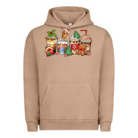 Pigment Burro christmas gingerbread coffee cups Urban Hoodie - Zillion Design Studio