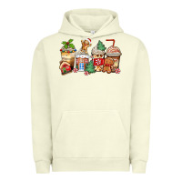 Pigment Pistachio christmas gingerbread coffee cups Urban Hoodie - Zillion Design Studio