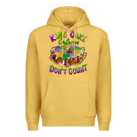 Antique Gold mardi gras king cake calories don't count Premium Hoodie - RanaPortraitStore