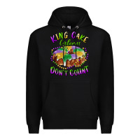 Black mardi gras king cake calories don't count Premium Hoodie - RanaPortraitStore