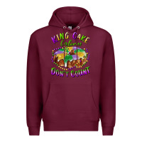 Burgundy mardi gras king cake calories don't count Premium Hoodie - RanaPortraitStore