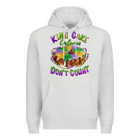 Dove Grey mardi gras king cake calories don't count Premium Hoodie - RanaPortraitStore