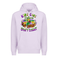 Lilac mardi gras king cake calories don't count Premium Hoodie - RanaPortraitStore