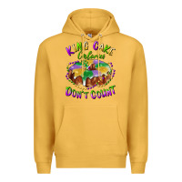 Mustard mardi gras king cake calories don't count Premium Hoodie - RanaPortraitStore