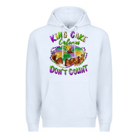 White mardi gras king cake calories don't count Premium Hoodie - RanaPortraitStore