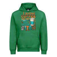 Emerald i pretend coffee helps but im stil a bitch Urban Hoodie - texasbilliewilder