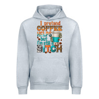 Heather Grey i pretend coffee helps but im stil a bitch Urban Hoodie - texasbilliewilder