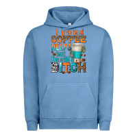 Pigment Pebble Blue i pretend coffee helps but im stil a bitch Urban Hoodie - texasbilliewilder
