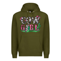 Army Green cowgirl lightning bolt Premium Hoodie - Zillion Design Studio