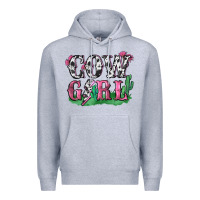Heather Grey cowgirl lightning bolt Premium Hoodie - Zillion Design Studio