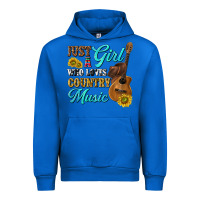 Cobalt just a girl who loves country music Urban Hoodie - texasbilliewilder