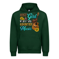 Forest Green just a girl who loves country music Urban Hoodie - texasbilliewilder