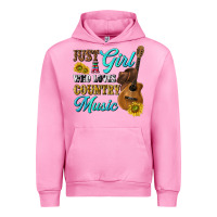 Fuchsia Pink just a girl who loves country music Urban Hoodie - texasbilliewilder