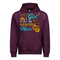 Mauve Wine just a girl who loves country music Urban Hoodie - texasbilliewilder