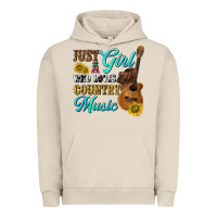 Pigment French Oak just a girl who loves country music Urban Hoodie - texasbilliewilder