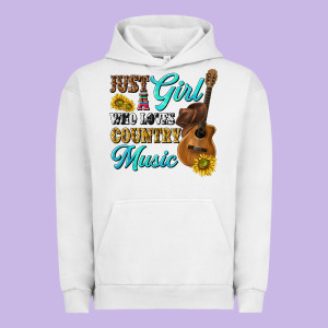 Just A Girl Who Loves Country Music Urban Hoodie Designed By Texasbilliewilder