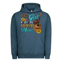 Pigment Midnight Navy just a girl who loves country music Urban Hoodie - texasbilliewilder