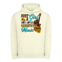 Pigment Pistachio just a girl who loves country music Urban Hoodie - texasbilliewilder