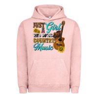 Pigment Salmon just a girl who loves country music Urban Hoodie - texasbilliewilder