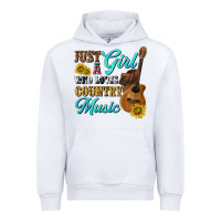 White just a girl who loves country music Urban Hoodie - texasbilliewilder