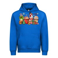 Cobalt christmas coffee cups Urban Hoodie - Zillion Design Studio