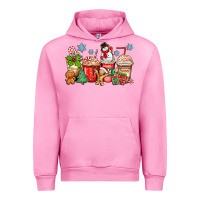 Fuchsia Pink christmas coffee cups Urban Hoodie - Zillion Design Studio