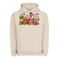 Pigment French Oak christmas coffee cups Urban Hoodie - Zillion Design Studio