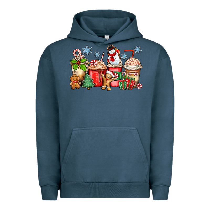 Christmas Coffee Cups Urban Hoodie by Zillion Design Studio | Teevron
