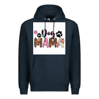 Navy dog mama  texas billie wilder filigran. Premium Hoodie - texasbilliewilder