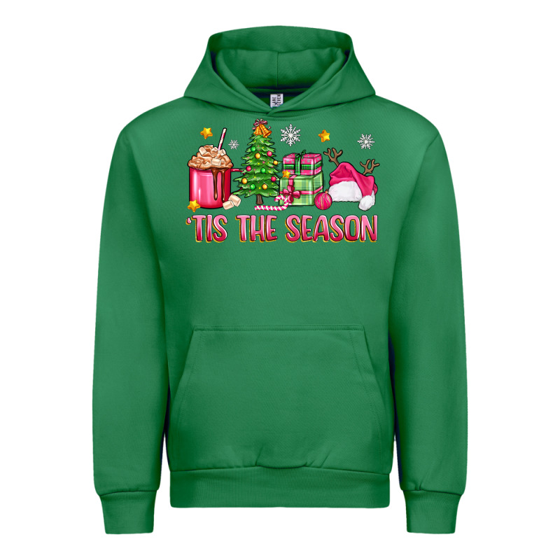 'tis The Season Pink Christmas Urban Hoodie by Zillion Design Studio | Teevron