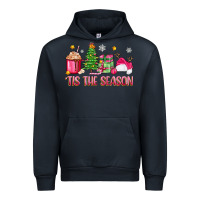 Navy 'tis the season pink christmas Urban Hoodie - Zillion Design Studio