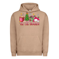 Pigment Burro 'tis the season pink christmas Urban Hoodie - Zillion Design Studio