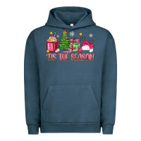 Pigment Midnight Navy 'tis the season pink christmas Urban Hoodie - Zillion Design Studio