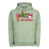 Pigment Oil Green 'tis the season pink christmas Urban Hoodie - Zillion Design Studio