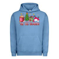 Pigment Pebble Blue 'tis the season pink christmas Urban Hoodie - Zillion Design Studio