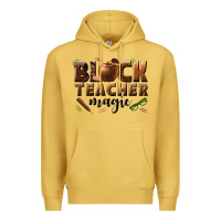 Antique Gold black teacher magic melanin male teacher Premium Hoodie - texasbilliewilder