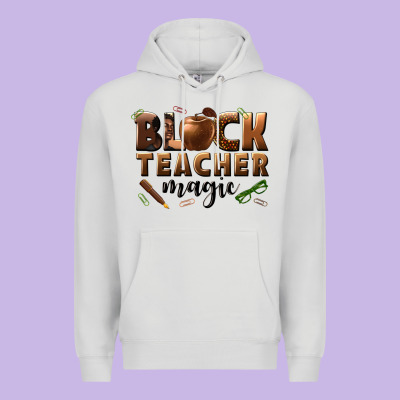 Black Teacher Magic Melanin Male Teacher Premium Hoodie Designed By Texasbilliewilder