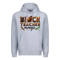 Heather Grey black teacher magic melanin male teacher Premium Hoodie - texasbilliewilder